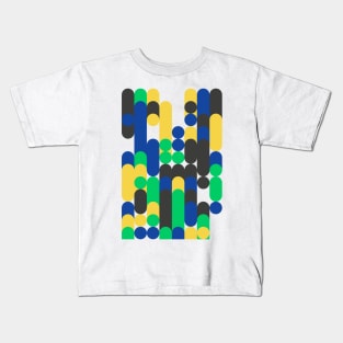 Colourful Geometric Animated Pattern Kids T-Shirt